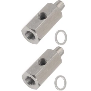 2X 1/8" BSPT Oil Pressure Sensor Tee- NPT Adapter Turbo Supply Feed Line Gauge T - Picture 1 of 6