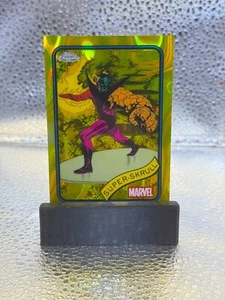 2025 Topps Chrome Marvel | Super-Skrull | Yellow Lava Refractor | #11 - Picture 1 of 4