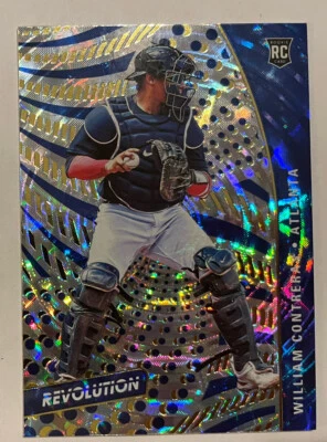 2021 Panini Chronicles Revolution Fractal #59 William Contreras Braves RC Rookie - Image 1 of 2