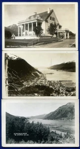 3 Alaska Real Photo Postcards Juneau Governor's Mansion - Picture 1 of 2