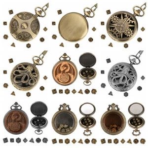 7pc Metal Polyhedral Dices Gifts Set in Pocket Box Role Playing Games with Chain - Picture 1 of 21