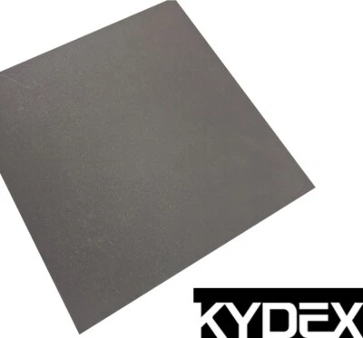 BLACK KYDEX T PLASTIC SHEET 0.09" X 12" X 12" VACUUM FORMING #52000 Calcutta P1