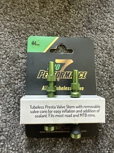 Two 7 Performance Tubeless Priests Valve Stem 44mm GREEN - Picture 1 of 2