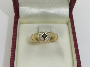 Saphir Ring 750 Gelbgold 18K Gold Goldring 2,7 g Verlobung RG 56 - 17,8 mm 4471a - Bild 1 von 9