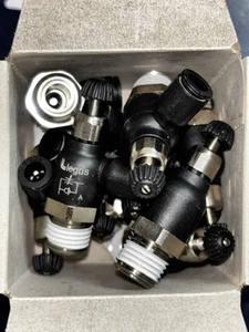 10 PARKER LEGRIS 7065 56 14 Meter-Out Flow Control 1/4” PTC x 1/4” MNPT Regulat - Picture 1 of 11