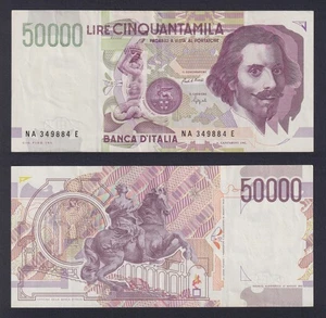 Banconota Italia 50000 lire Bernini 2° Tipo 1992 P.-116a SPL+/XF+ - Imagen 1 de 1