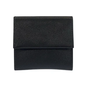 PRADA Safiano Geldbörse Münzfach schwarz silber Hardware Leder - Bild 1 von 9