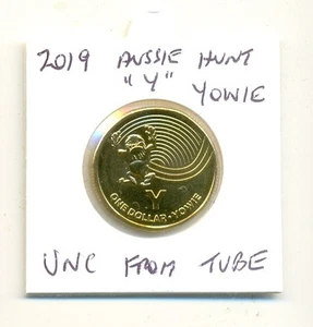 2019 Australia Post $1 Great Aussie Coin Hunt 1 - Letter " Y " YOWIE - Picture 1 of 2