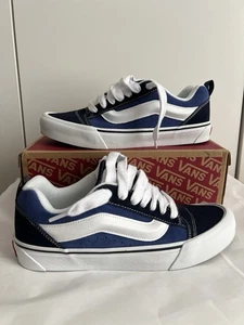 VANS Knu-Skool Azul Marino Blanco Tenis Bajos Zapatos de Skate Hombres Reino Unido 8 UE 42 EE. UU. Mujeres 10.5 - Imagen 1 de 14