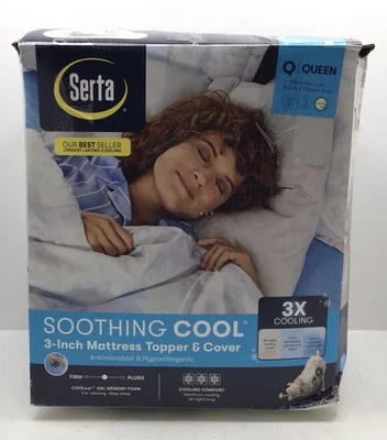 3-inch Soothing Memory Foam Mattress Topper Queen Open Box - Image 1 of 4