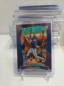 Evan Carter RC Downtown  2024 Panini Three and Two #13 Texas Rangers Case Hit - Picture 1 of 2