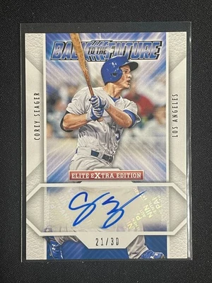 Corey Seager 2015 Panini Elite Extra Edition Back to the Future #2 Autograph /30 - Image 1 of 2