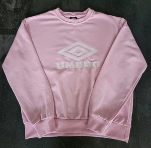 UMBRO Womens Sweatshirt Pink Crew Neck Size Large Embroidered Large Logo - Picture 1 of 4