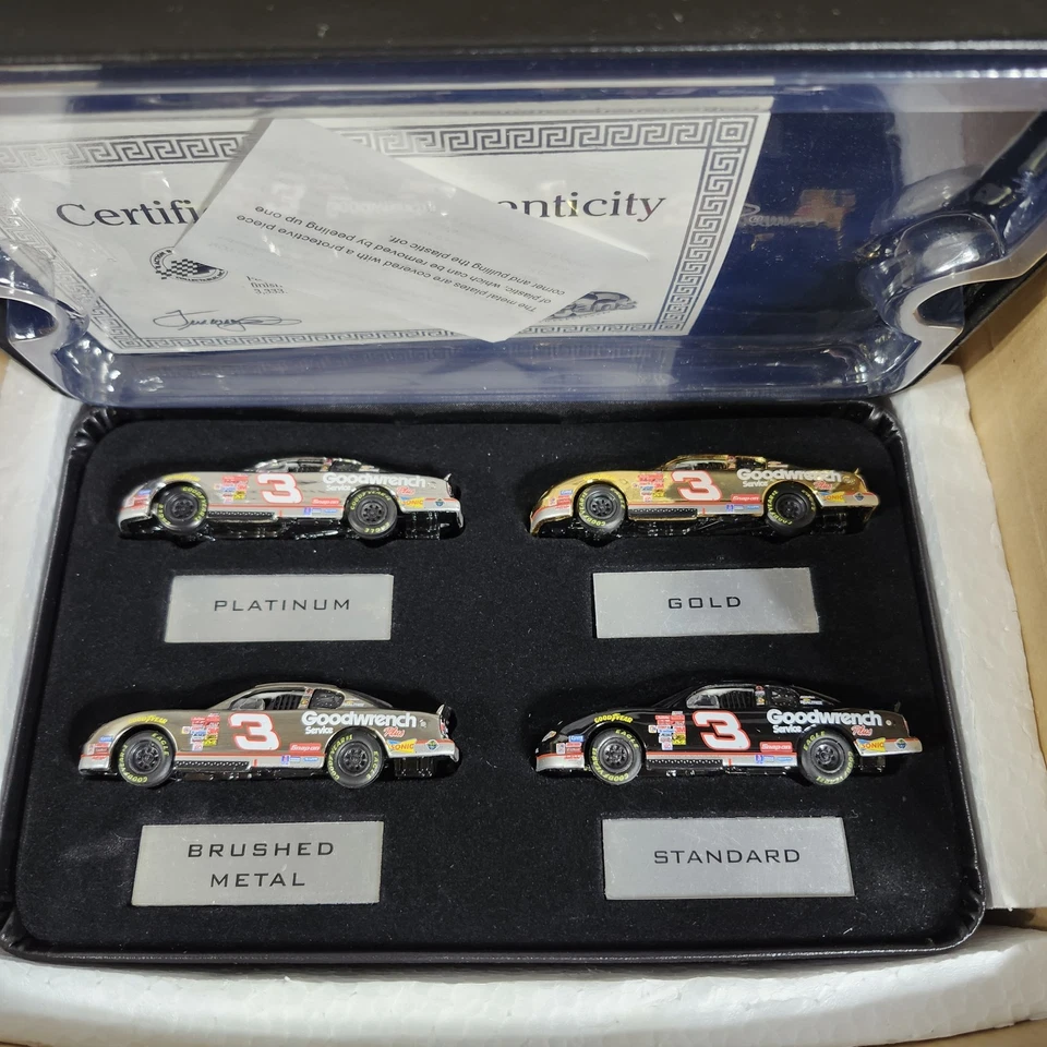 1/64 Action Race Fans #3 Dale Earnhardt RCR 2001 Goodwrench Gold Platinum 4 Set - Image 1 of 4