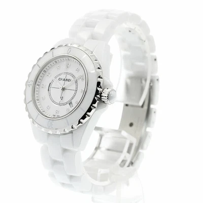 Chanel H1628 J12 White Ceramic 12 Diamond Quartz Women's Watch _920532 - Image 1 of 4