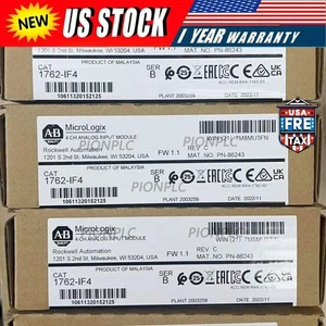 New Sealed AB 1762-IF4 MicroLogix 4 CH Analog Input Module 1762IF4 US Free Tax - Picture 1 of 5
