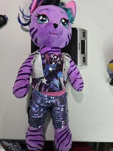 BAB peluche Build A Bear Honey Girl Hg Rockstar rosa viola 20" con pantaloni e giacca - Foto 1 di 15