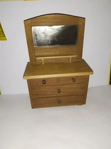 Alte Spiegel-Kommode-um 1920-30- Schlafzimmer-Laden-Puppenhaus-Puppenstube - Bild 1 von 2