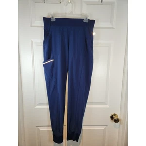 Women's sz M Tall Navy Blue Scrub Pants Pockets - Picture 1 of 12