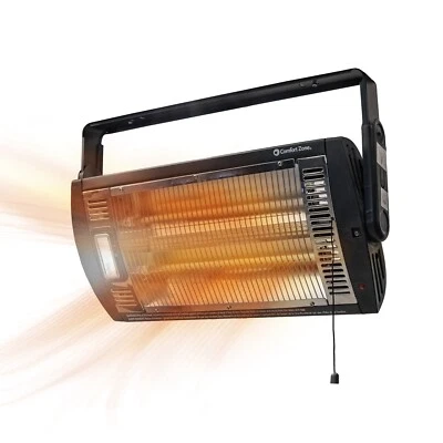 Comfort Zone Ceiling Mounted Dual Quartz Radiant Heater (Hardware Included) - Image 1 of 4