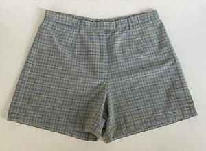 GH Bass Shorts Womens 10 Blue Green Plaid High Rise 4” Inseam Preppy Y2K Cotton - Picture 1 of 5
