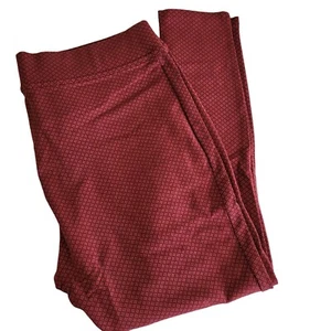 Lands End Girls Royal Burgundy Diamond Leggings Size L JJ706 - Picture 1 of 4