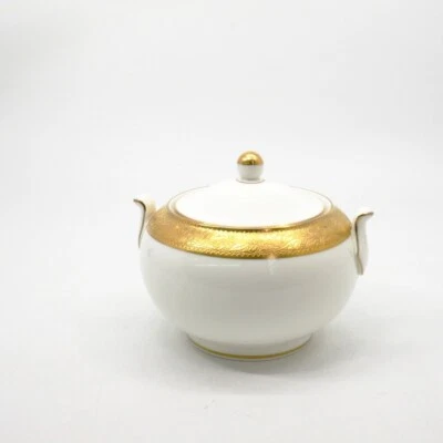 Azúcar vintage Wedgwood Ascot, borde dorado, excelente estado Foto 1 de 4