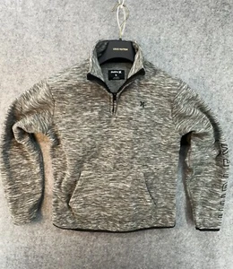 Hurley Youth Girls Size XL Sweater - 1/4 Zip, Pocket, Logo - 100% Polyester Gray - Picture 1 of 11