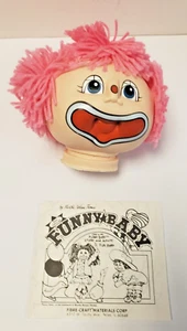 Vintage Cabbage Patch Type Doll Clown Heads Pink Hair Funny Baby 1984 Orig Box - Picture 1 of 10