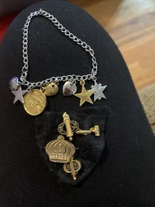 Bracciale Ciondolo Vintage Anni 80 BETA SIGMA PHI Argento Sterling Sorority - Foto 1 di 3