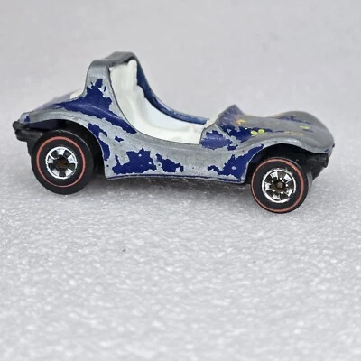 1969 Hot Wheels Redline Red Line Dune Daddy Buggy Diecast Car Blue Rough Paint - Image 1 of 4