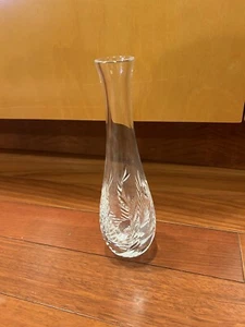 Tiffany & Co Kristallknospe Vase runder Boden kreuzweise geschnitten 8"" hoch signiert EUC - Bild 1 von 15