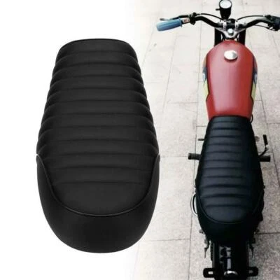 Flat Brat Saddle Cafe Racer Vintage Seat Cushion For Honda CB Yamaha SR US GN400 Foto 1 de 4