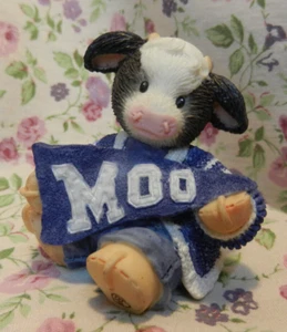 ENESCO MARY'S MOO MOOS BLUE WHITE CHEERLEADER 297917 - Picture 1 of 1