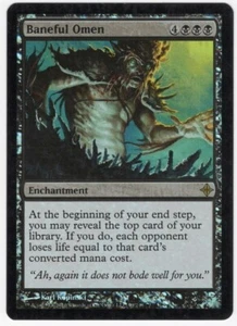 Baneful Omen 2010 Rise of the Eldrazi FOIL Black Rare Enchantment MTG NM - Picture 1 of 1