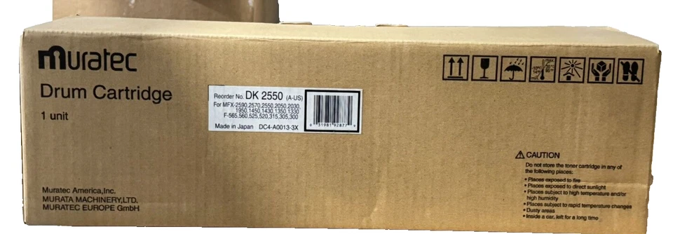 Cartucho de tambor Muratec DK2550 MFX-2590 2570 2550 2050 2030 1950 genuino sellado Foto 1 de 1