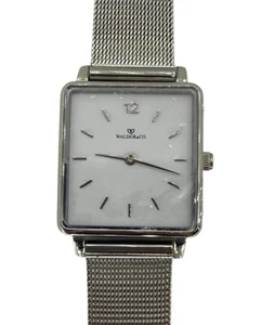Waldor & Co Eternal 28 Edelstahl Uhr WR 3ATM Japan Uhrwerk rechteckig - Bild 1 von 7