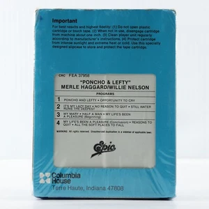 Poncho & Lefty by Merle Haggard, Willie Nelson (8-Track Tape) RARE BLUE SEALED - Picture 1 of 6