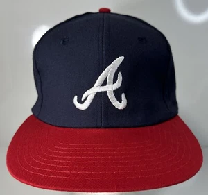 Atlanta Braves Hat Cap Snapback Blue Red MLB Twins Adjustable - Picture 1 of 7