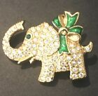 Monet Elephant Costume Jewelry Pin Pendant Brooch Vintage