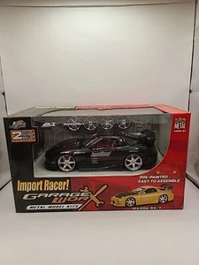 Jada Import Racer GARAGE WORX - Mazda RX7 Black 1:24 - BONUS WHEELS - OPEN BOX! - Picture 1 of 22