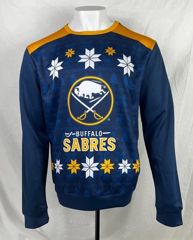 BUFFALO SABRES UGLY SWEATER SWEATSHIRT S M L XL 2XL FREE PRIORITY SHIPPING Cover