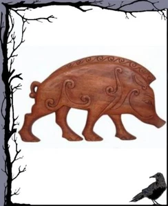 Mittelalter Wandzierde - Kelten - Rechts schauendes kleines Keltisches Schwein - Bild 1 von 1