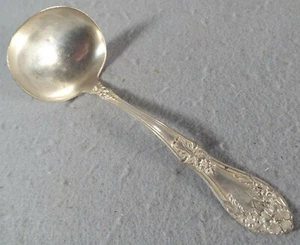H&T Mfg Co Corona Muster Saucenkelle Löffel Silber Teller 1910 Holmes Tuttle Vintage - Bild 1 von 5