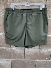 Men’s L.L. Bean Hiking Activewear Shorts Green Supplex Size L