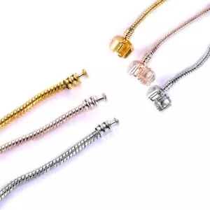Pulsera y brazalete de cuentas con dijes de cadena de serpiente de 3 mm para hacer joyas para mujer regalo - Imagen 1 de 8