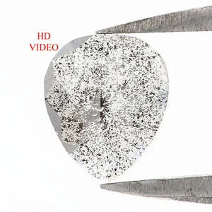 0.39 CT Natural Loose Heart Shape Diamond 5.80 MM Salt And Pepper Diamond QL1746 - Picture 1 of 8
