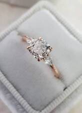 14K Rose Gold 1.20 Ct Cushion Diamond Engagement Rings Women's Size 5 6.5 7