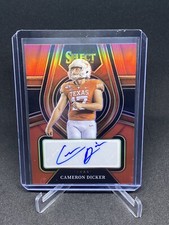 Cameron Dicker 2022 Panini Select Draft Picks Red Prizm Rookie Auto RS-CDI