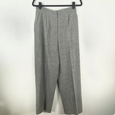 Pantalones de vestir Amanda Smith elásticos para mujer 12 lana seda holgados carrera negocios gris Foto 1 de 4